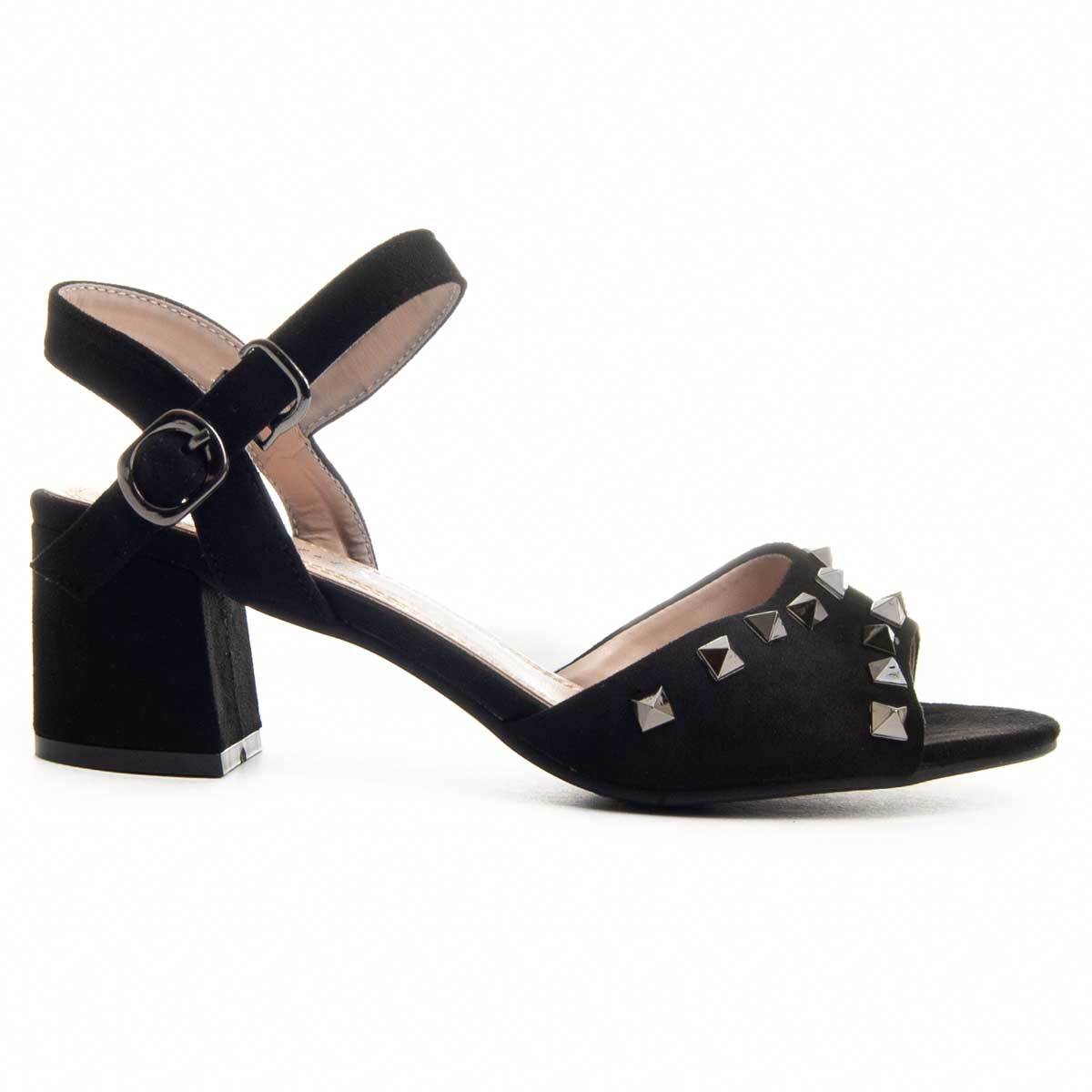 Sandalias de Tacón - Negro - Altura: 6 cm