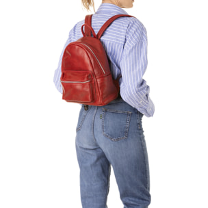 Zaino  unisex In Vera pelle Made in Italy 23x29x13 cm