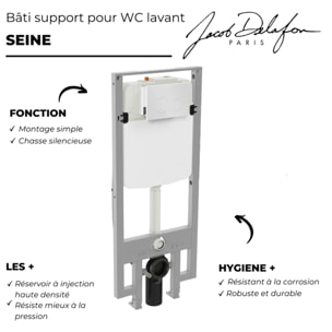 Bâti-support pour WC lavant Seine avec plaque de commande