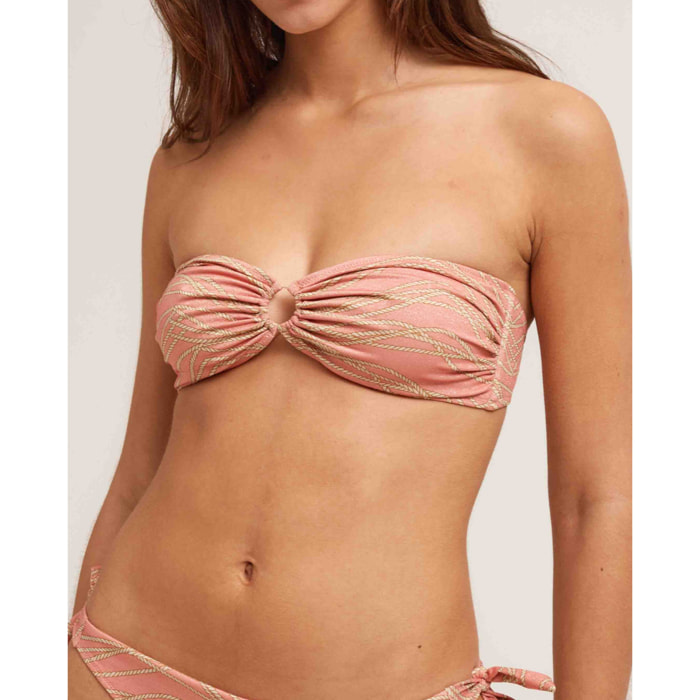 Top de bikini bandeau con aro