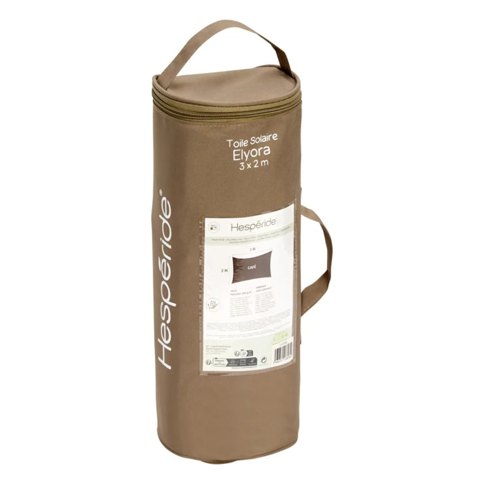 Voile d'ombrage Elyora 3x2m café