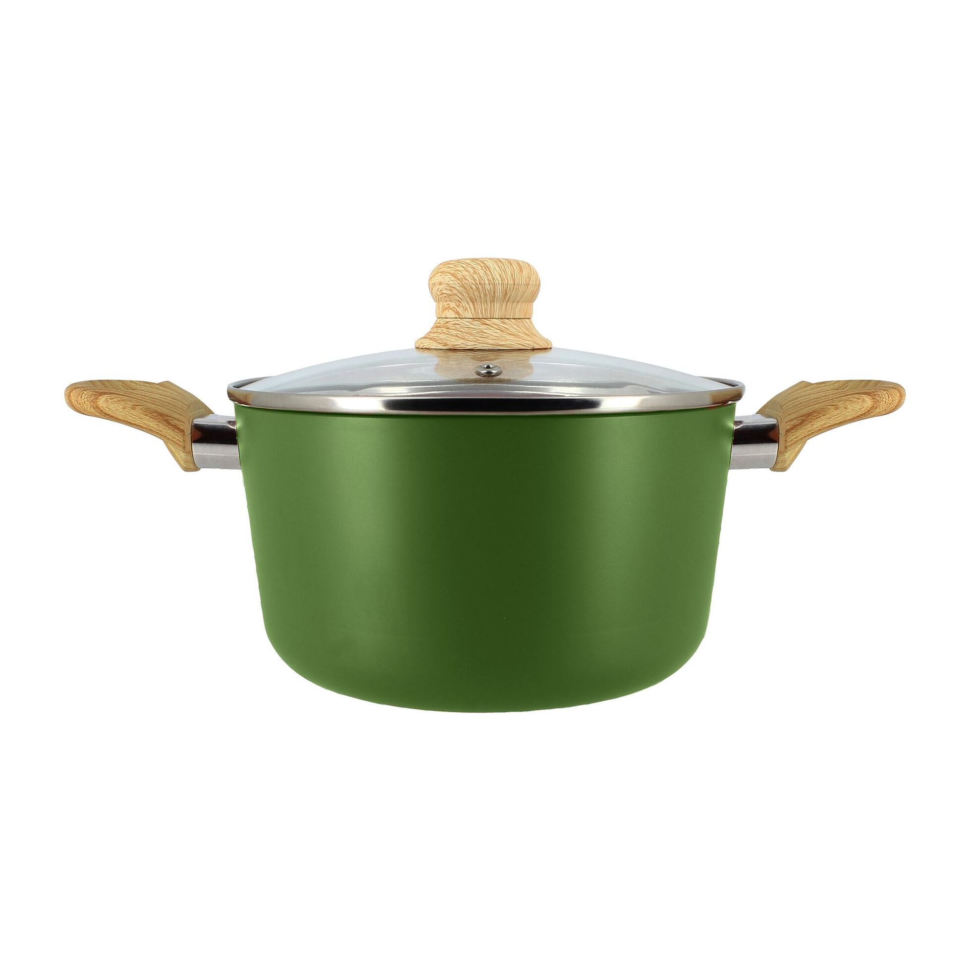 Faitout 20cm avec revêtement céramique vert - tous feux COLORAMA