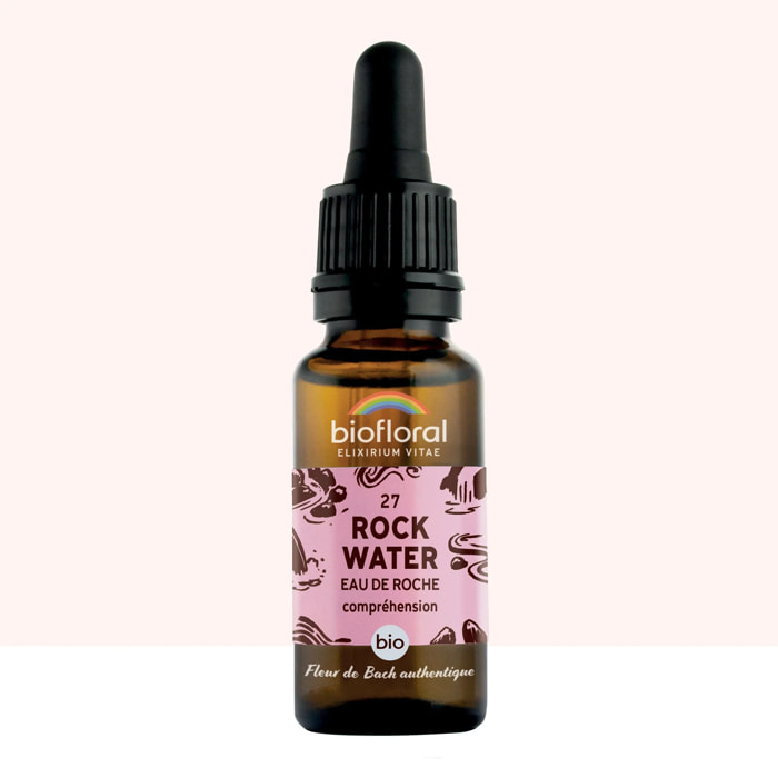 Biofloral - Fleur de Bach n°27 Rock Water, Eau de Roche - Bio Demeter - 20 ml