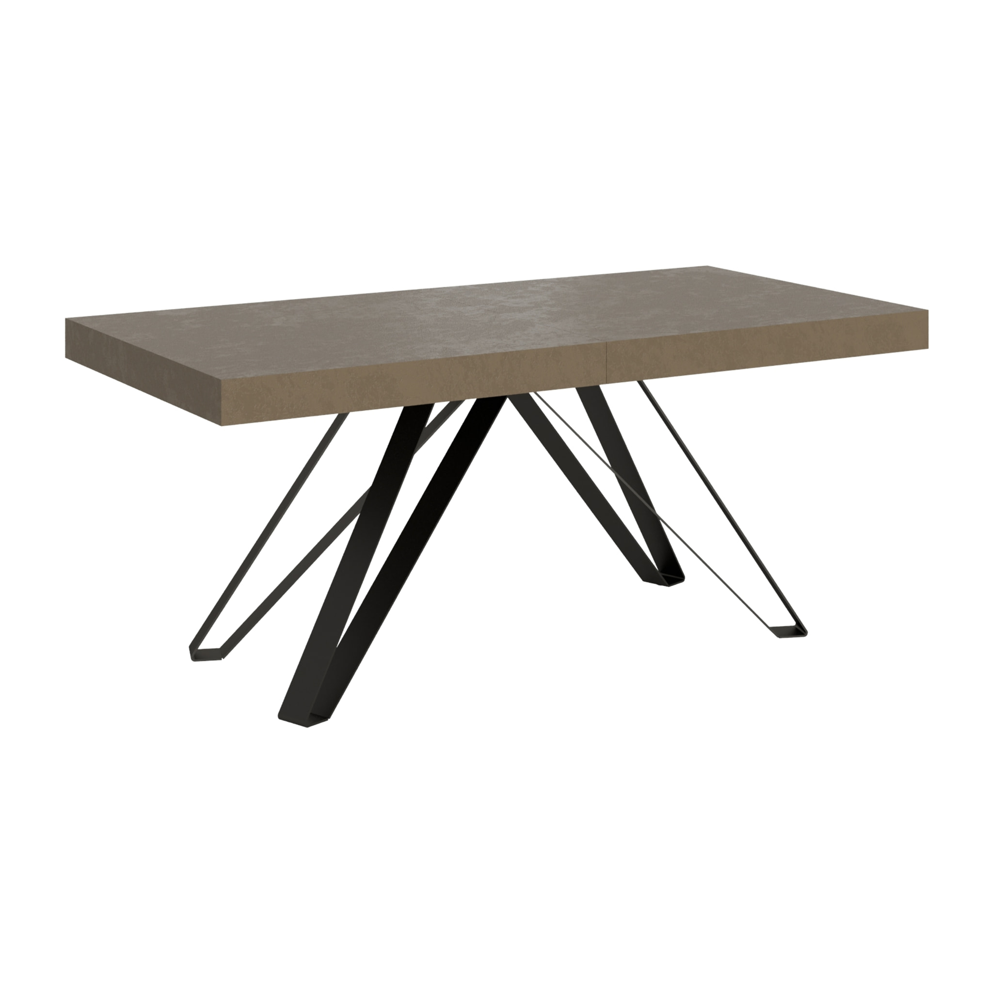 Table extensible 90x180/284 cm Terium taupe pieds anthracite