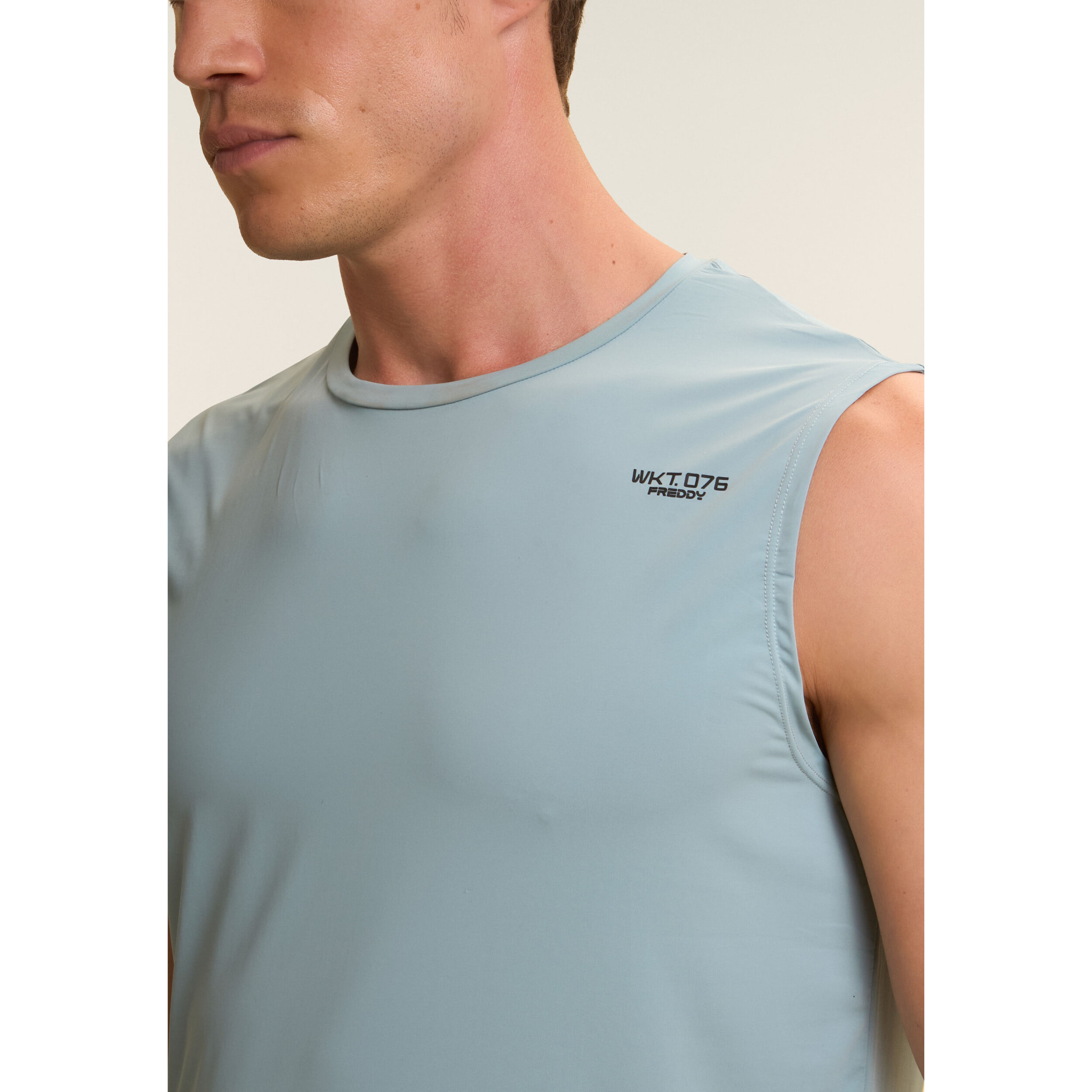 T-shirt senza maniche in tessuto quick dry