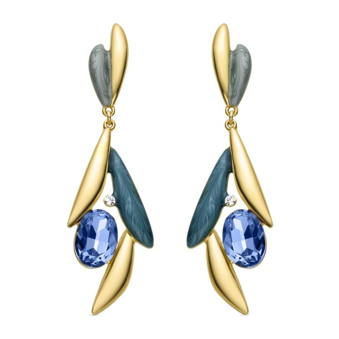 Pendientes Lux by Lux acabadoss en oro amarillo 18K