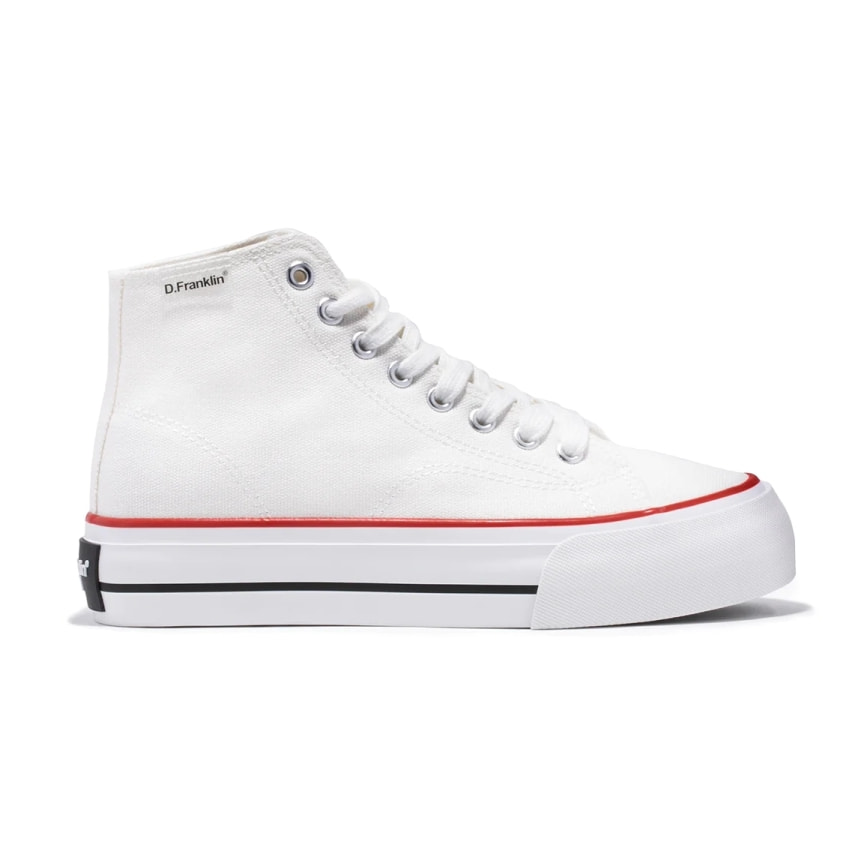 Zapatillas Altas Mujer One Way White Basic Lines en Blanco D.Franklin