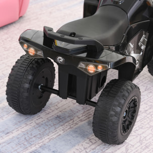 Quad Correpasillos Coche Correpasillos para Niños de 18-36 Meses con Función de Luces y Música Soporta hasta 20 kg 67,5x38x44 cm Negro