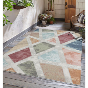 Tapis extérieur tissé kilim rectangle JIHA