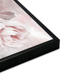 Affiche encadrée roses aquarelle pastel Affiche + cadre en métal - Noir