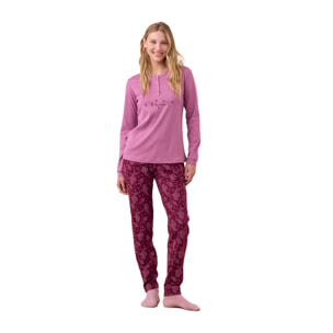 Pigiama donna invernale in caldo cotone articolo cachemire. Noidinotte