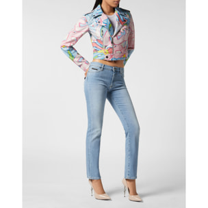 PHILIPP PLEIN Chaqueta de cuero BOMBING GRAFFITI