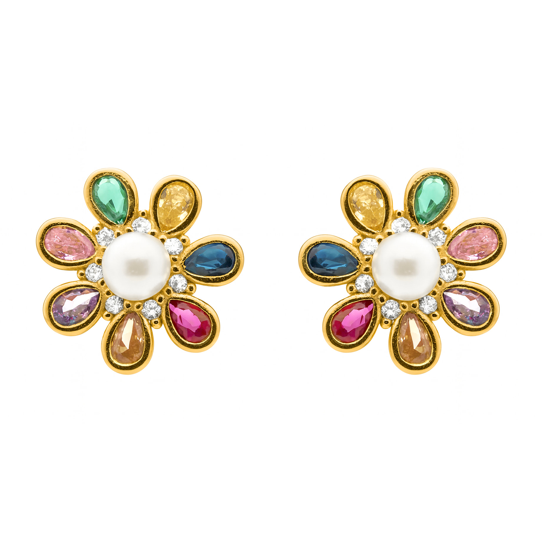 Pendientes Bosul acabado oro amarillo 18k
