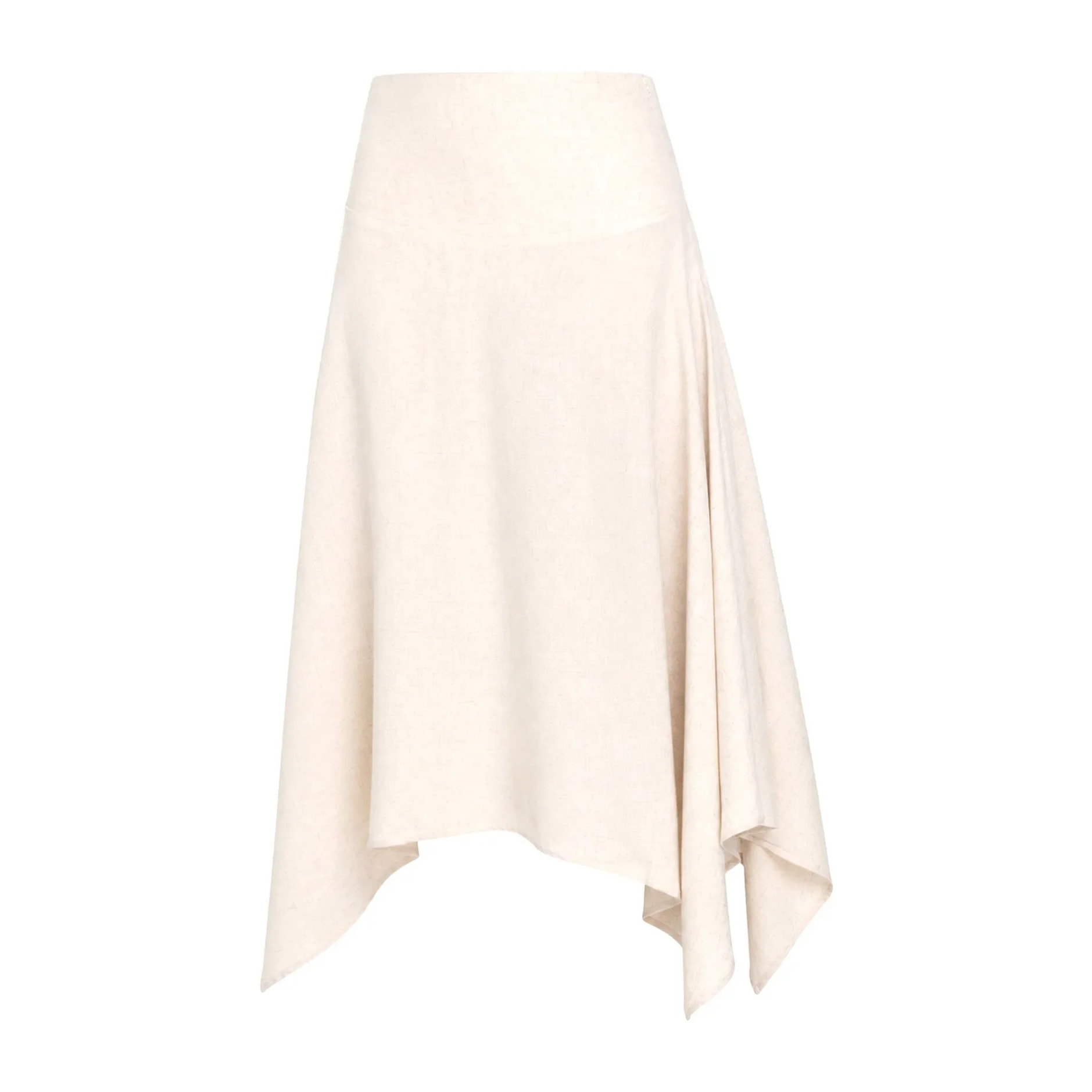 Falda midi con bajo de picos boho