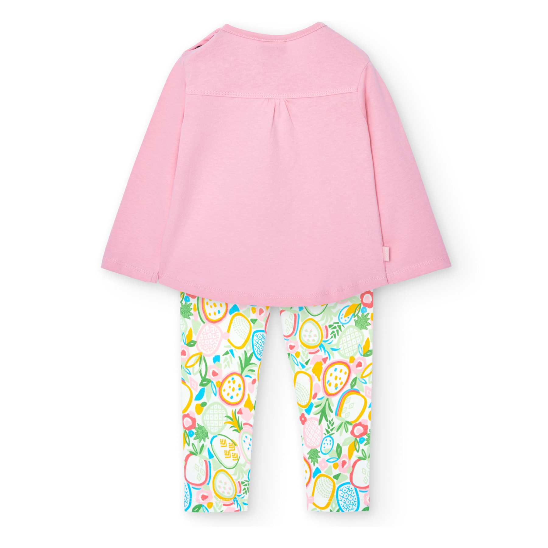 Conjunto de bebÃ© niÃ±a, algodÃ³n estampado, mangas largas