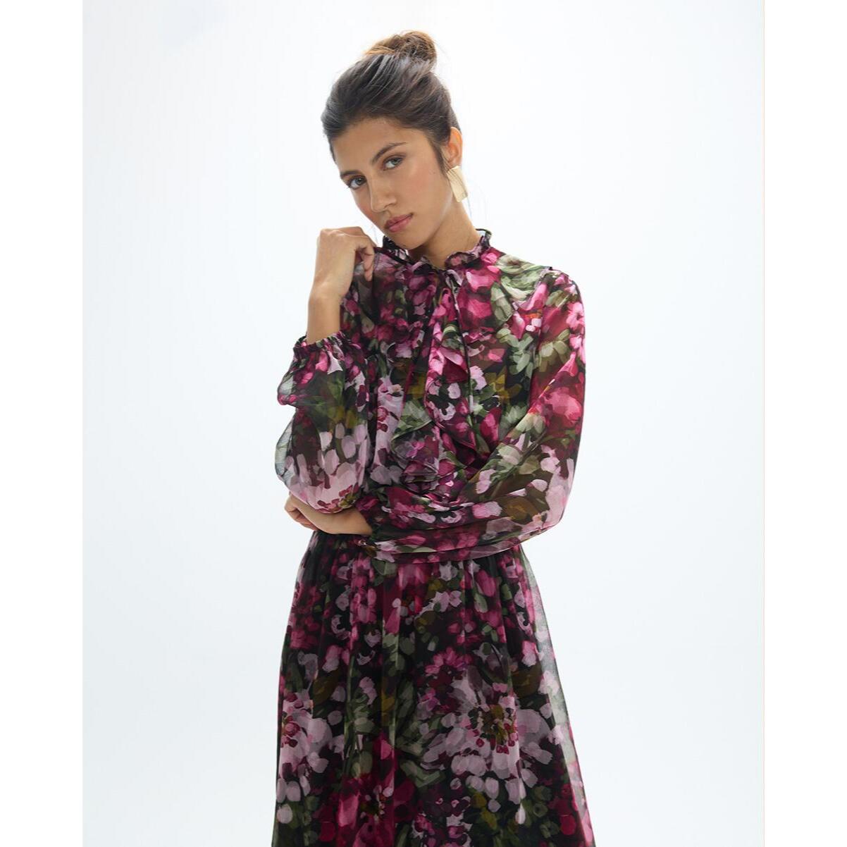 Abito in georgette stampato