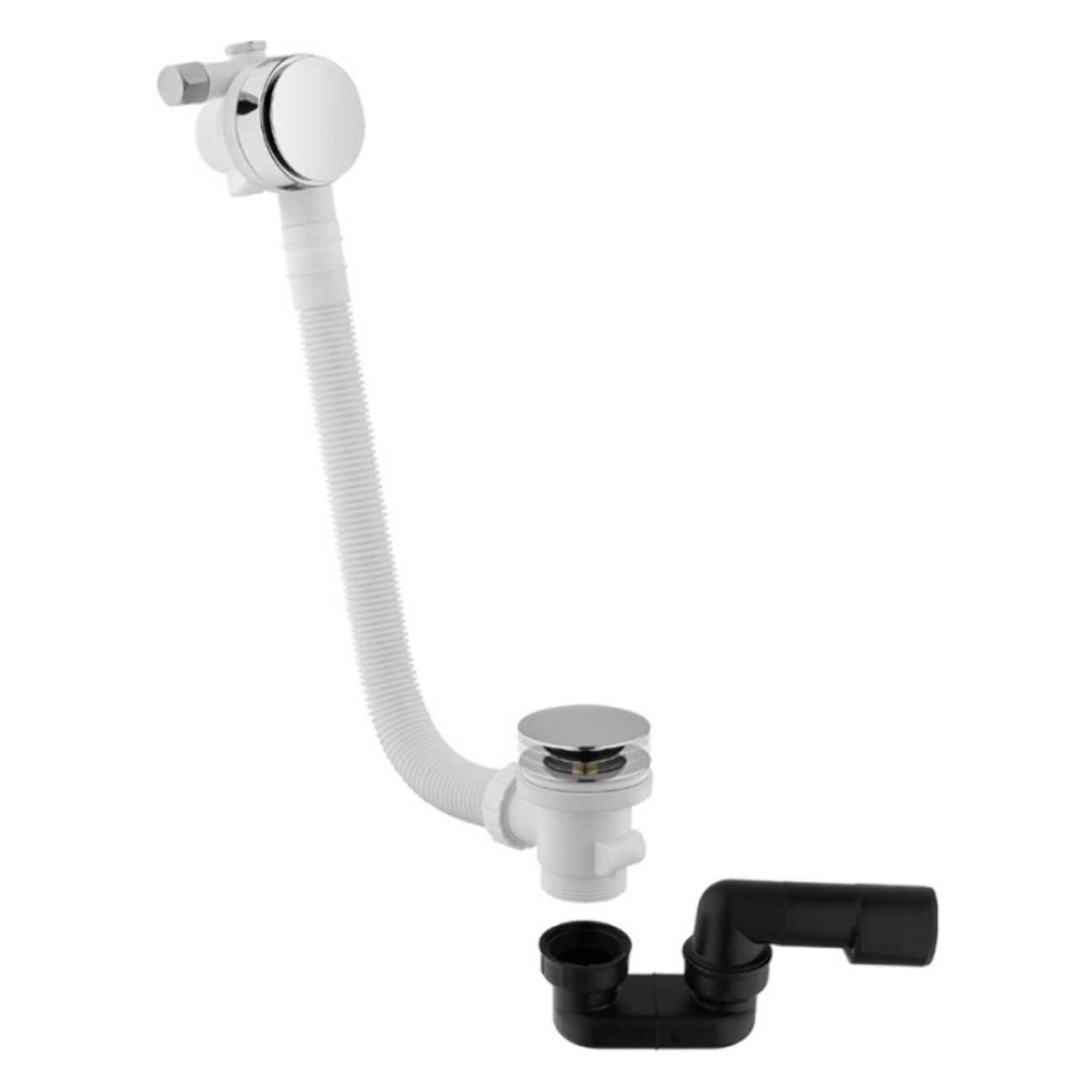 Vidage de baignoire PAINI remplissage par le trop plein 90 cm Chromé