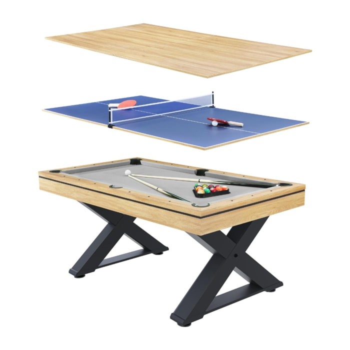 Table multi-jeux, ping-pong et billard en bois ARIZONA
