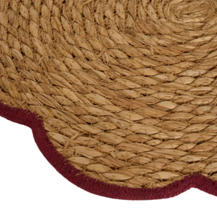 Set de table forme fleur Mona D.38cm bordeaux