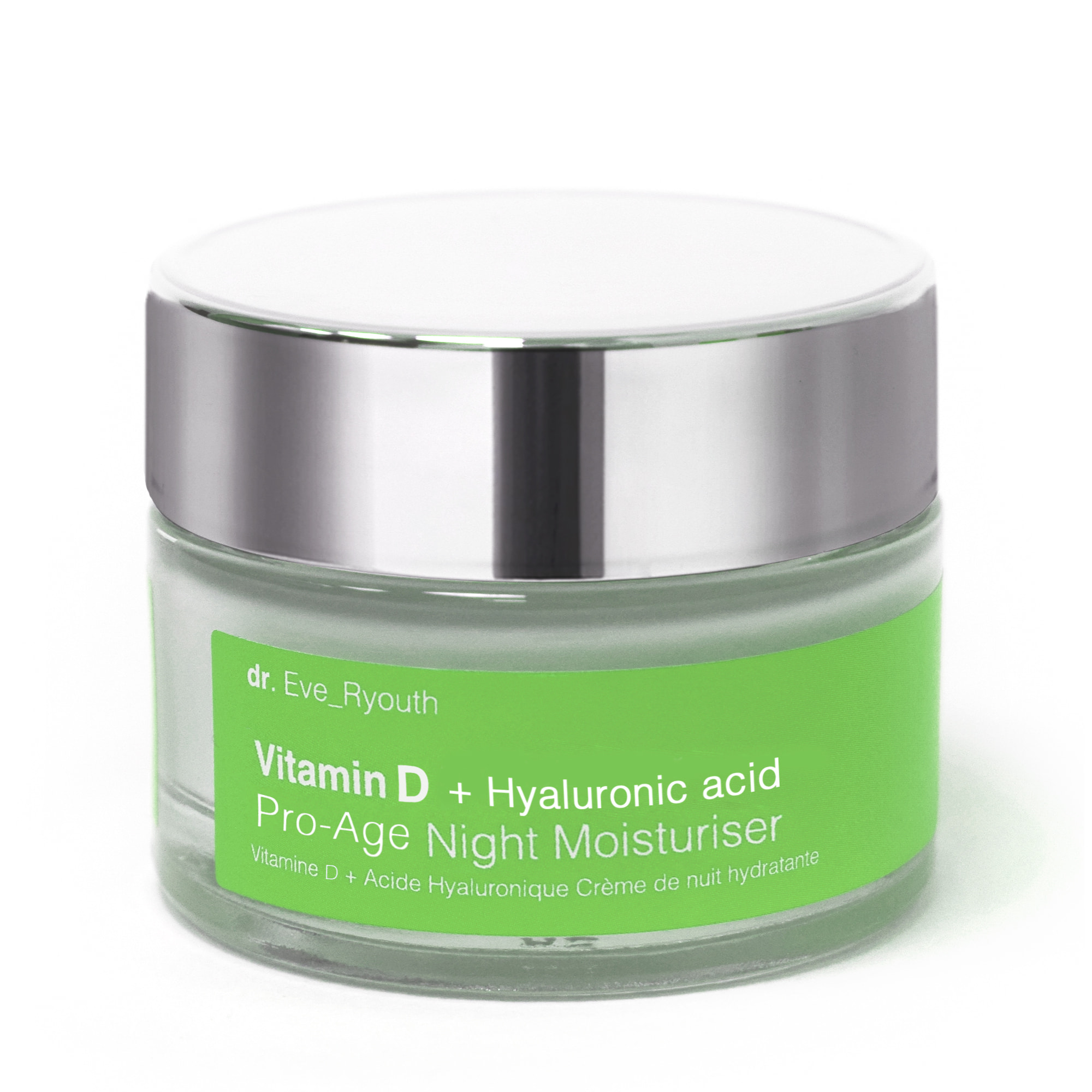 Hidratante de noche antiedad con vitamina D y ácido hialurónico