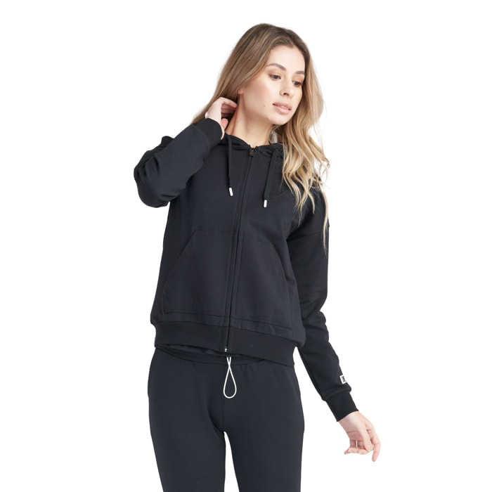 Tuta da donna con cappuccio e zip Neon