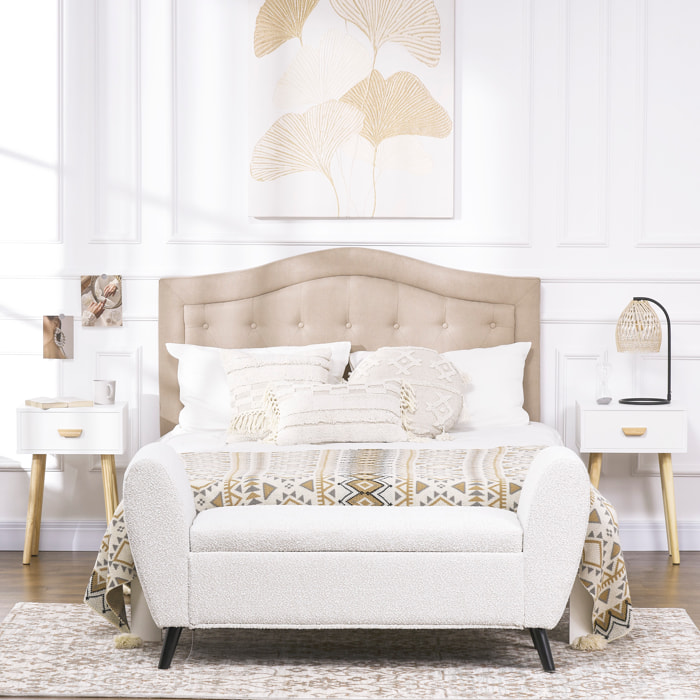 Juego de 2 Mesitas de Noche Modernos con Cajón y Patas de Madera 40,5x30,5x60 cm