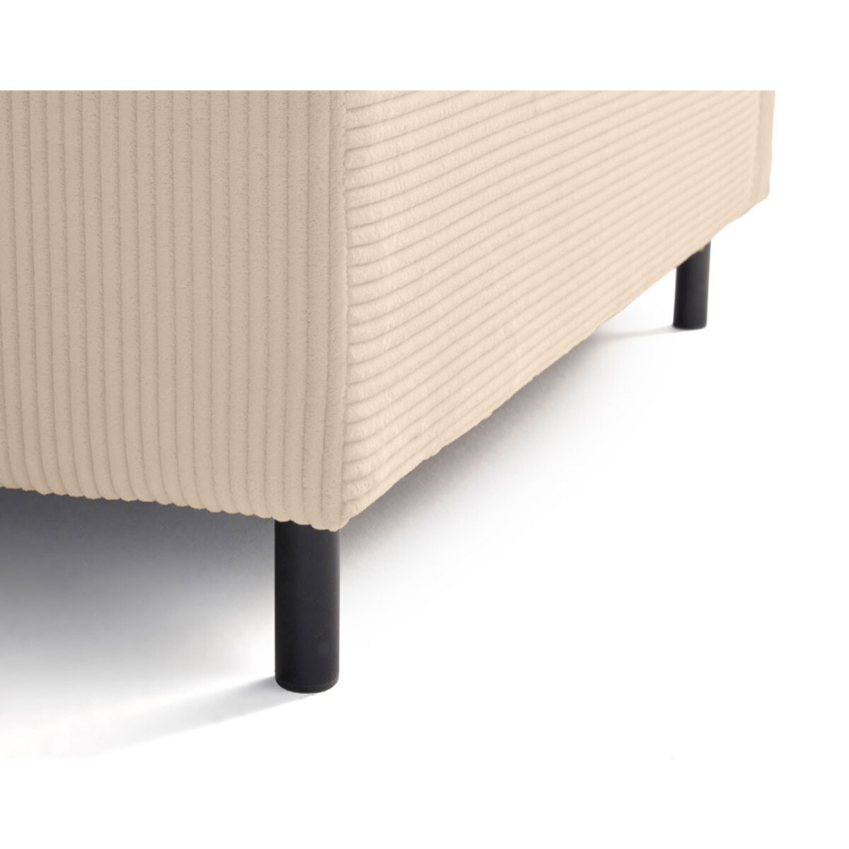 Edinburg - module d'assise d'angle droit - en velours côtelé - Beige