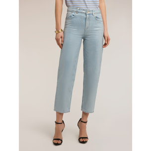 Motivi - Jeans regular boyfit con laminado - Light - blue