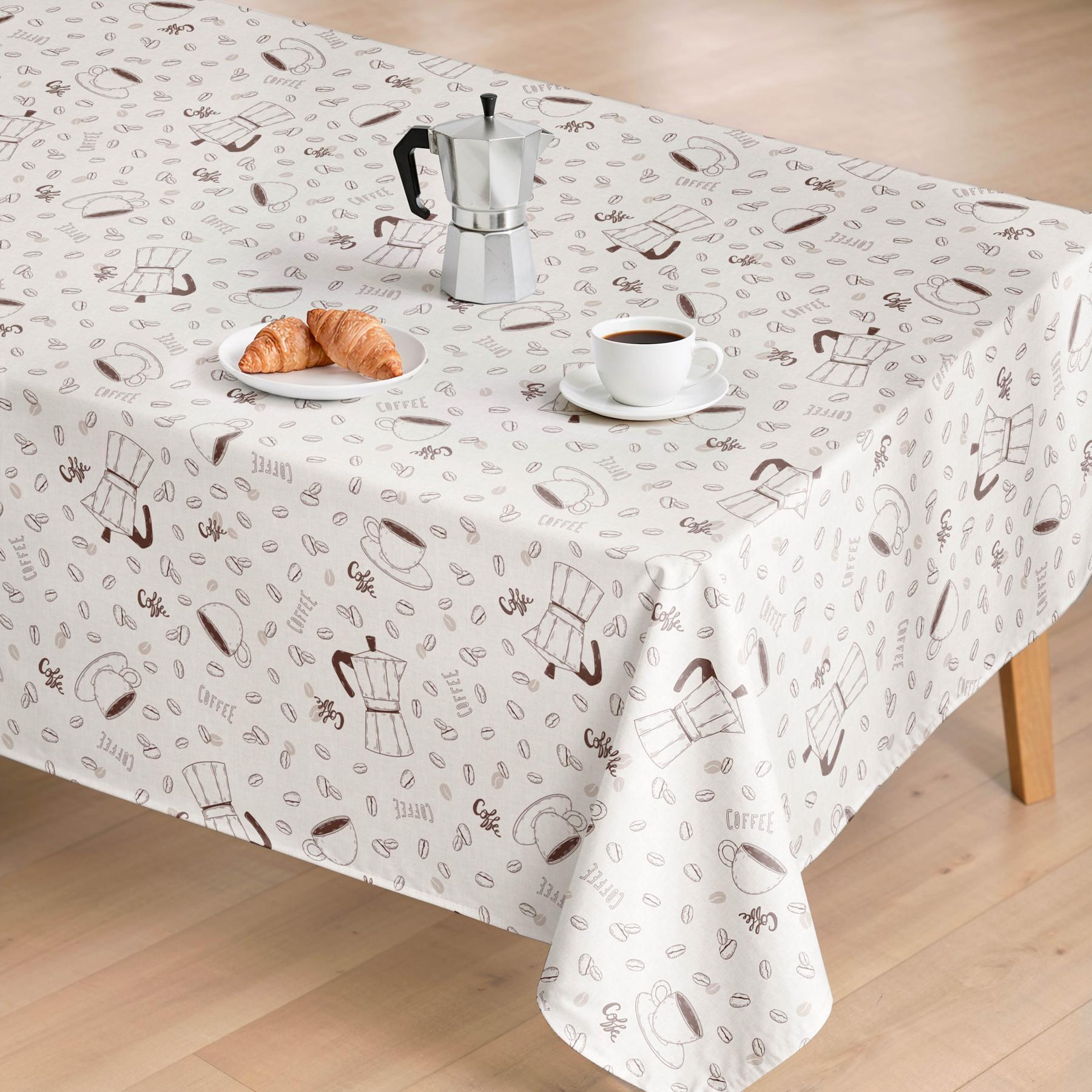 Nappe anti-taches COFFEE MARRON - enduite