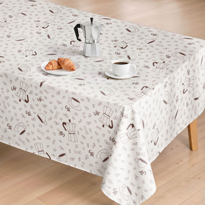 Nappe anti-taches COFFEE MARRON - enduite