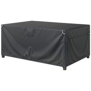 Housse salon de jardin imperméable avec évent tissu oxford 420D noir