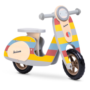 Moto sin pedales RAINBOW SCOOTER correpasillos infantil de madera diseño multicolor
