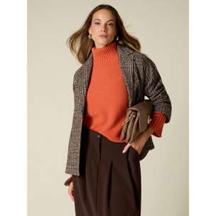 Oltre - Cappotto corto misto lana - Marrone