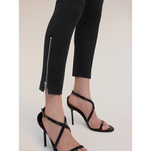 Motivi - Pantalones slim en punto milano - Negro