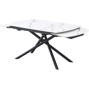 Table à manger extensible 6/8 couverts en céramique effet Marbre - HYDRA