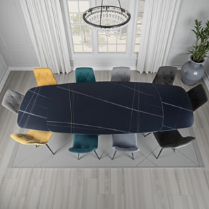 Tomasucci Table extensible CLEFT EVO BLACK MARBLE - GREY