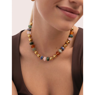 Collar Winter Bomb Acero Baño Oro