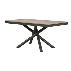 Table extensible 90x180/284 cm Famas Evolution Chêne Nature cadre Anthracite