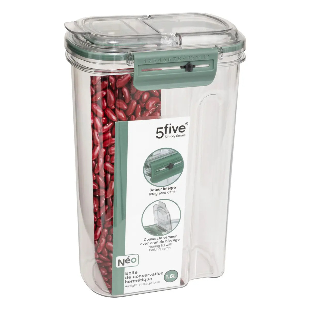 Boîte de conservation "Neo" 1,6L hermétique avec bec verseur