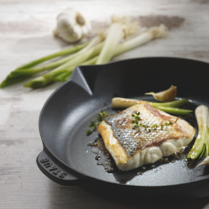 Poêle 26 cm, Fonte, Noir mat