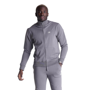 Felpa Leone uomo con collo in piedi e zip Basic