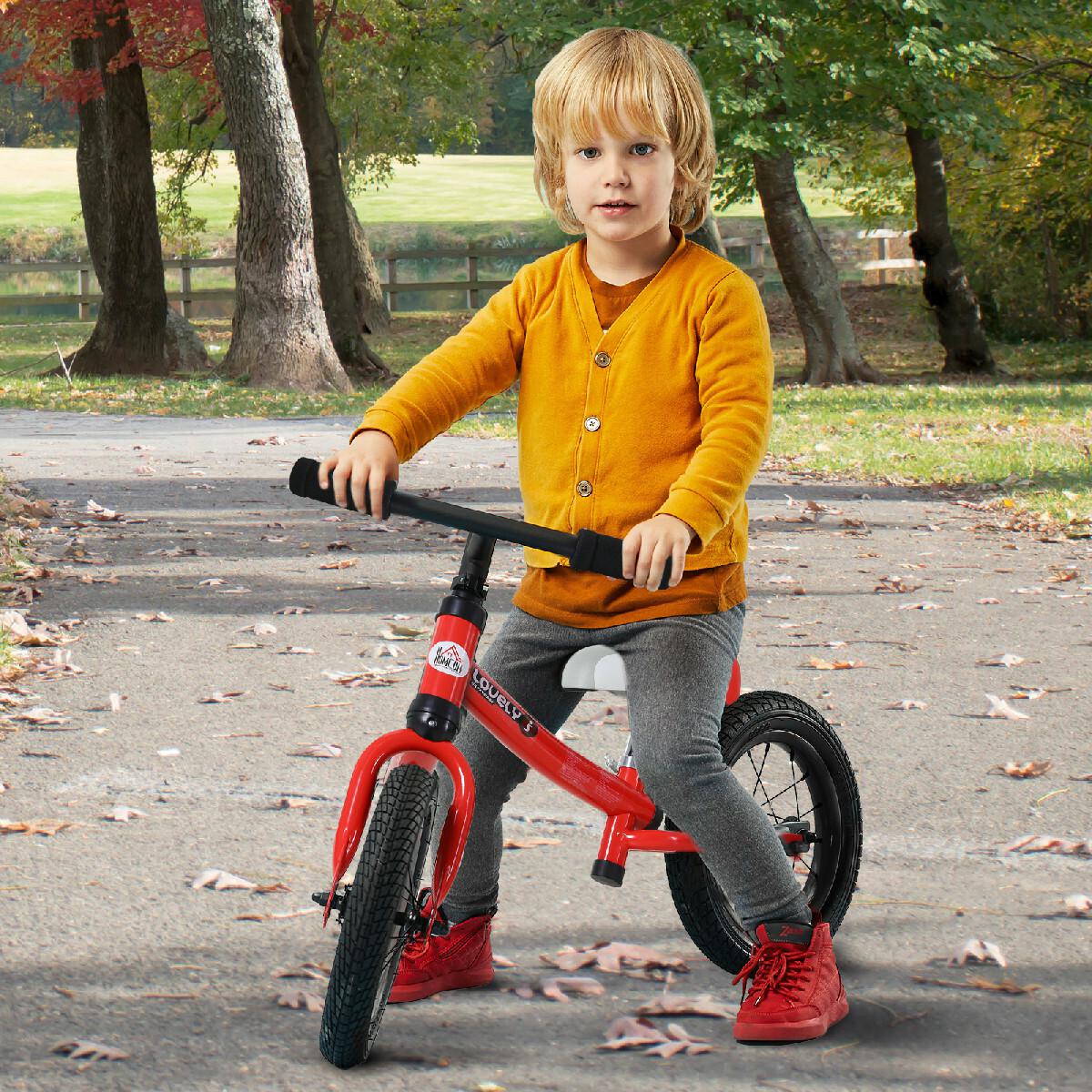 Draisienne enfant roues 12'' hauteur selle réglable acier rouge