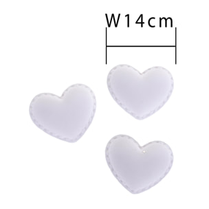 Gessetti A Forma Di Cuore, 12 Pezzi. Altezza 2 Cm - Pezzi 36 - 14X1X1cm - Colore: Bianco - Bianchi Dino - Gessetti, Petali E Piume