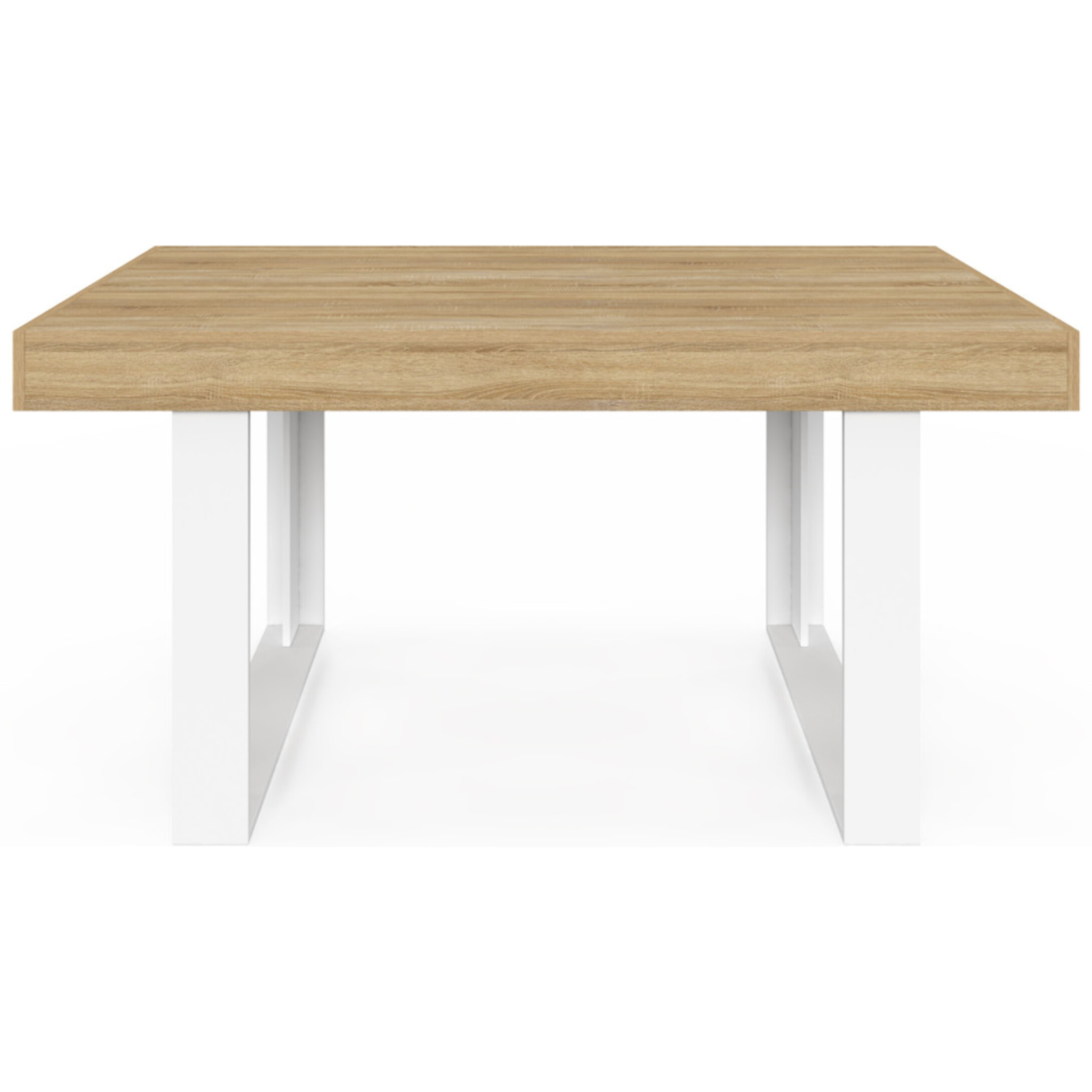 Table à manger Brixton bois et blanc 160cm