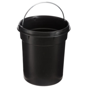 Poubelle à couvercle bambou 3L "Naturéo" blanc