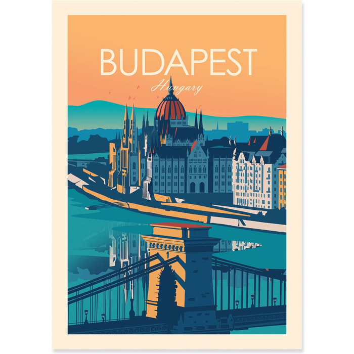 Affiche - Budapest Hungary - Studio Inception