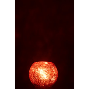 J-Line bougeoir Boule Craquelé - verre - or - small