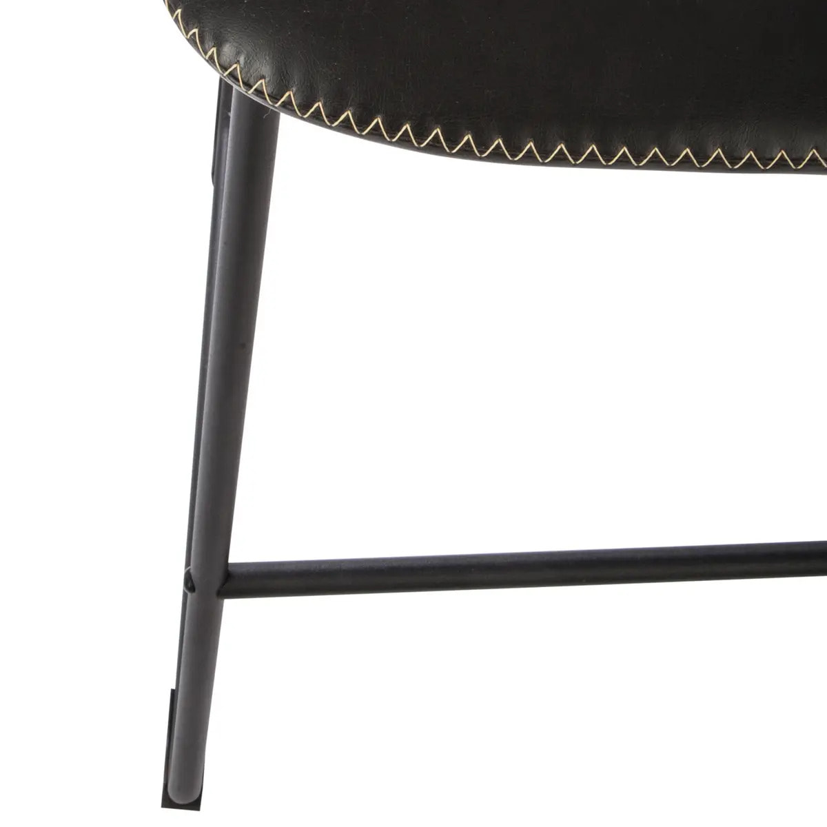 Lot de 2 chaises de bar "Lois" effet cuir noir