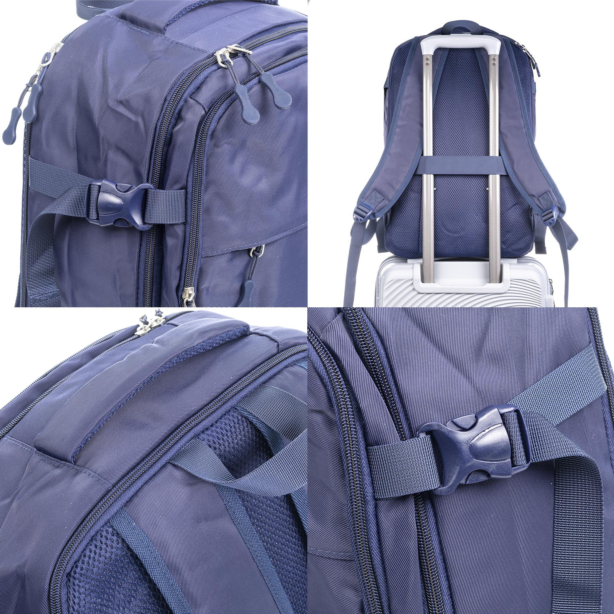 Mochila cabina multi compartimento, porta Laptop 17''. Adaptable a Trolley.