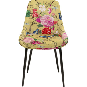 Chaise East Side Flower Fever jaune Kare Design